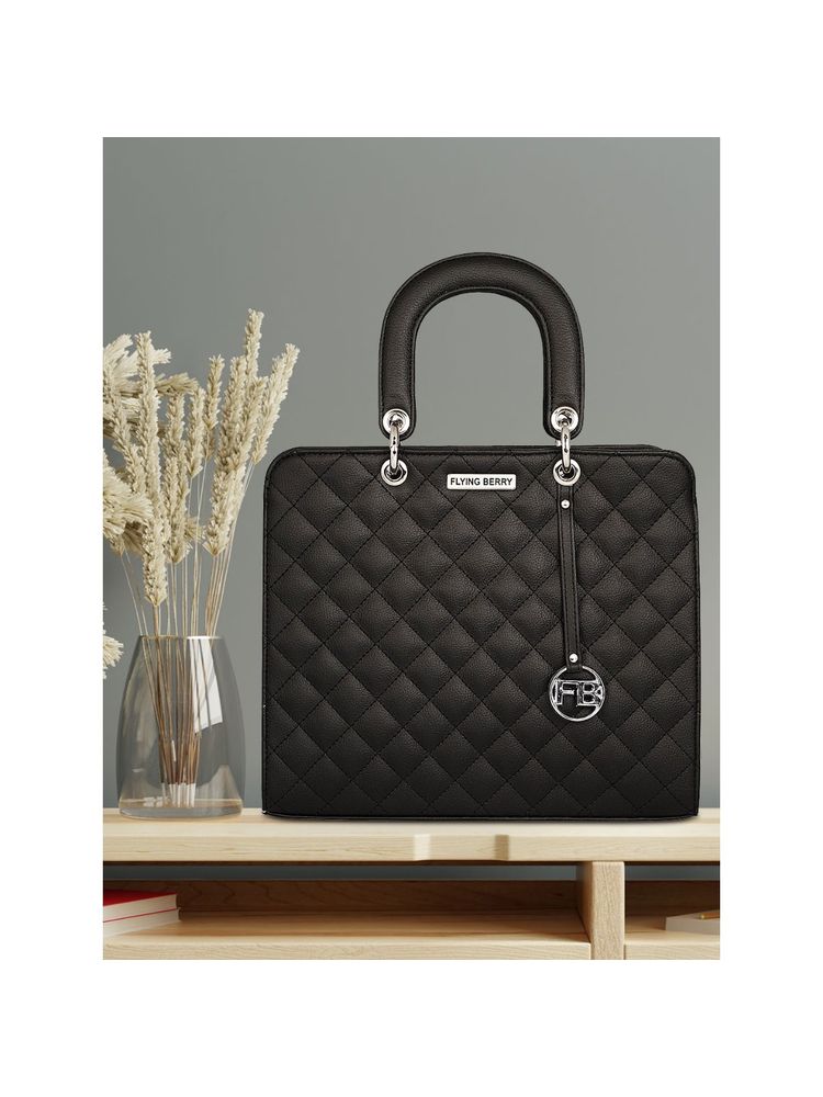 FLYING BERRY Womens Black Hand Bag